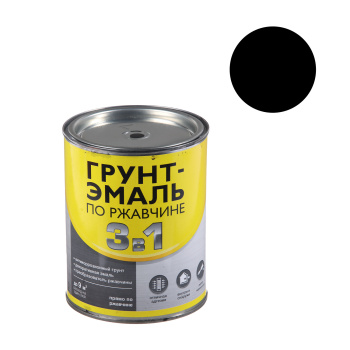 Грунт-эмаль 0.7 кг по ржавчине Первая Цена, черная