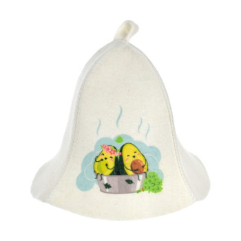 Шапка для бани и сауны «Авокадо» "Hot Pot",  войлок /20