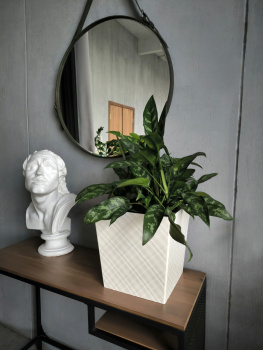 Кашпо пластм. "Manhattan Cube" 22л/вставка19л 301х301мм h315мм Белосн. жасмин IG671210048 *1/4 Кашпо пластм. "Manhattan Cube" 22л/вставка19л 301х301мм h315мм Белосн. жасмин IG671210048 *1/4