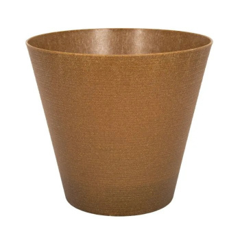 Кашпо пластм. "Конус Эко" 5,2л d верха225мм h205мм,съем дрен.решетка Гранит "5plast.ru" *1/9