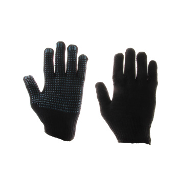 Перчатки ХБ с ПВХ 10кл (5нитей) 95гр черные двуслойные зимние (648Р) Ladoni  *5/100/200