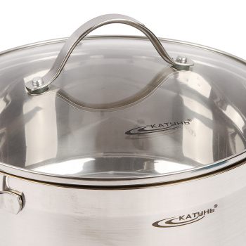 Кастрюля нерж. "Катунь" "Альта" 4,2л d22см термораспред. дно, Стекл. кр. KT-SET-005-40 *1/4 Кастрюля нерж. "Катунь" "Альта" 4,2л d22см термораспред. дно, Стекл. кр. KT-SET-005-40 *1/4