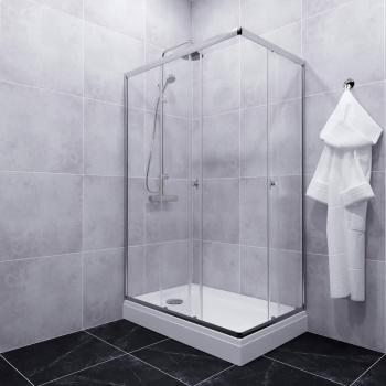 Душевой уголок 120*80*202 Вента-Хром поддон прямоугольный, низкий, Белый, стекло прозрачное (2места+сифон D90мм) Душевой уголок 120*80*202 Вента-Хром поддон прямоугольный, низкий, Белый, стекло прозрачное (2места+сифон D90мм)