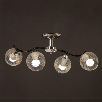 Люстра 07624-0.3-04 CR+BK Е27 60Вт S=24м2  *1/4