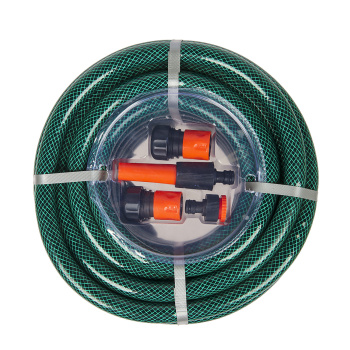 Шланг поливочный 20 м Авангард "Военный", ПВХ, 3/4", армированный, с фитингами, зеленый