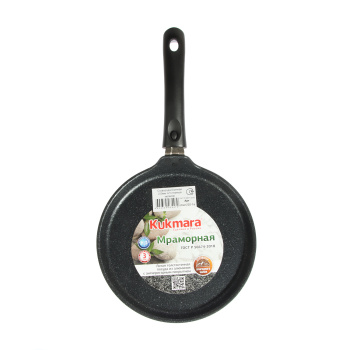 Сковорода алюм. а/приг.литая Kukmara "Мраморная" темный Блинная d22см Съем.р. сбмт220-1а *1/8