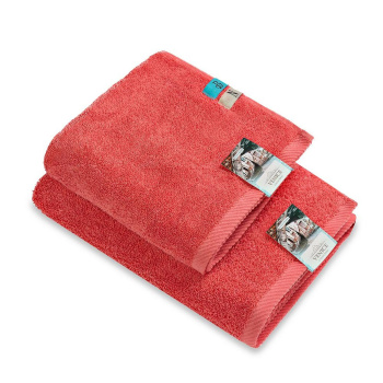 Полотенце махровое 50*90см Буржуа Нуво коралл 500гр/м2 Василиса *1