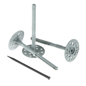 Дюбель 10х140 мм для теплоизоляции BROZEX, пластмассовый гвоздь, 50 шт. Дюбель 10х140 мм для теплоизоляции BROZEX, пластмассовый гвоздь, 50 шт.