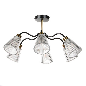 Люстра N6595/6 BK+COP 6*40W E14 220V (d-690; h-325)  VERNER LIGHTING *1