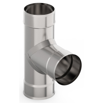 Тройник 90*  d.150, нерж, 0,5мм     *6