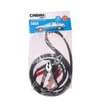 Провода стартовые 300А  2,5м морозостойкие арт.59340-300-2.5 СИБИН *1/25**