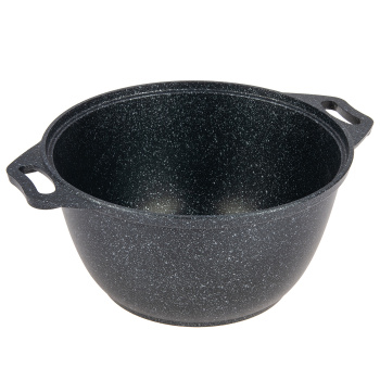 Кастрюля алюм. литая а/приг. Kukmara "Мраморная" темный 3,0л Стекл.кр. кмт32а (Кукмор) *1/3