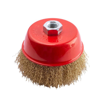 Щетка для УШМ чашка М14 латунированная 100мм VIRA (арт.576200) *1