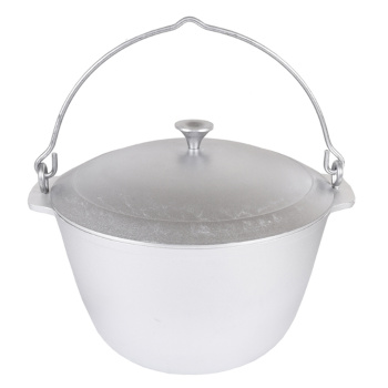 Котел алюм. литой походный с крышкой 8,0л с дужкой Kukmara кп80 (Кукмор) *1/4