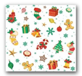 Салфетки бумажные 20шт НОВЫЙ ГОД 33*33см 3сл Veiro Зима Елочное ассорти *14