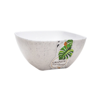 Салатник пластм. "Granite" 2л 205х205мм Белый арт.34702  ("Полимербыт")   *1/7