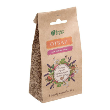 Отвар для блеска волос "Ромашка, Крапива, Мать-и-Мачеха, Береза", 8 фильтр-пак. по 1,5г. "Банные штучки"/ 20