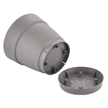 Кашпо пластм. "Villa de Fiori" 1,1л d верха 130мм h155мм с поддоном Француз. платанIG660010025*1/10