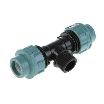 Тройник ПНД компрессия Ø 25х1/2"х25 наруж. резьба *1/80