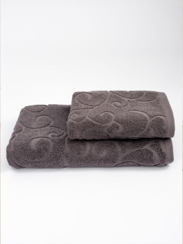 Полотенце махровое 50*90см Элегия графит 500гр/м2 Василиса *1