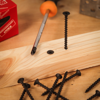 Саморезы по дереву 3.5х55 мм BROZEX, крупная резьба, фосфатированные, 400 шт.