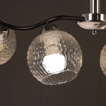 Люстра 07624-0.3-04 CR+BK Е27 60Вт S=24м2  *1/4