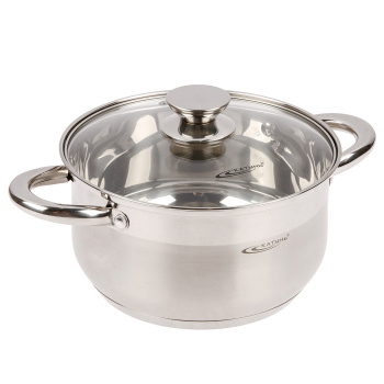 Кастрюля нерж. "Катунь" "Диана" 4,2л d22см термораспред. дно, Стекл. кр. KT01-D-40 *1/4 Кастрюля нерж. "Катунь" "Диана" 4,2л d22см термораспред. дно, Стекл. кр. KT01-D-40 *1/4