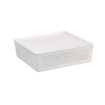 яяяКорзина для хранения пластм. "Traymix" 310х310х90мм 7,3л с Крышкой арт.46480 ("Полимербыт") *1/20