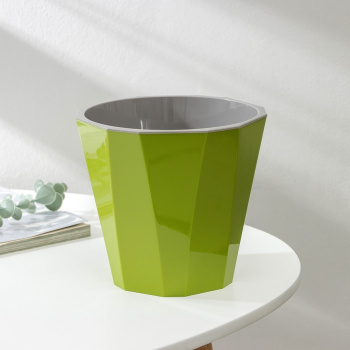 Кашпо пластм. "Палермо" 1,8л d верха 160мм h153мм со вставкой Оливковое С316ОЛВ ("Мартика") *1/20