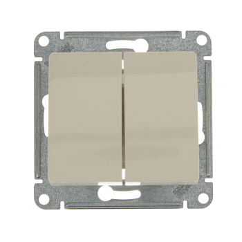 Механизм выключателя "Glossa" 2-кл. беж. GSL000251 *1/20
