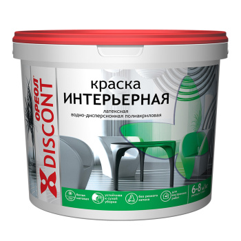 Краска акриловая для стен и потолков 13 кг Дисконт Ореол *1/44