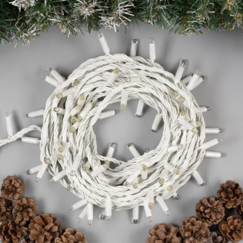 Гирлянда «Нить» Luazon Lighting, 10 м, мерцание, белый, 100 LED, IP65, 220 В