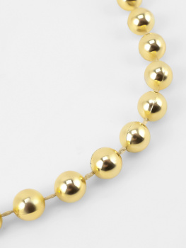 Бусы на нитях круглые 7,5мм*10±1ярд золотой пластик бобина АУ     10450161