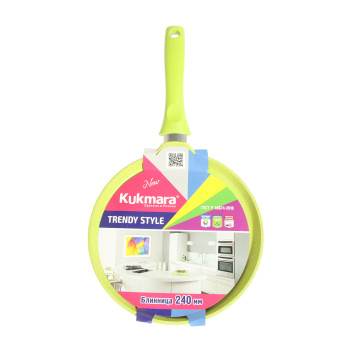 Сковорода алюм. а/приг.литая Kukmara "Trendy style" Lime Блинная d24см сб240tsl *1/10