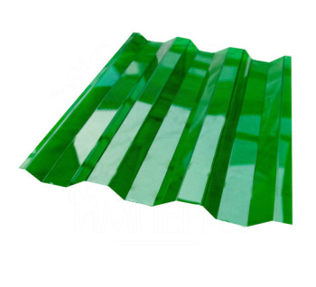 Поликарбонат 0.8 мм профилированный С-8-У стандарт, 1.15х2 м, зеленый