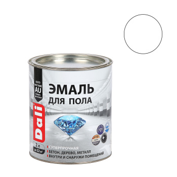 Эмаль алкидно-уретановая для пола белая 2 л ДАЛИ База А *1/3/192 Эмаль алкидно-уретановая для пола белая 2 л ДАЛИ База А *1/3/192