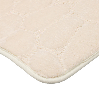 Коврик д/туалета "Камни" (50см х 50см) Молочный *1