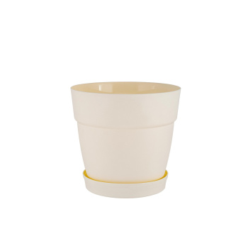 Кашпо пластм. "Villa de Fiori" 1,1л d верха 130мм h155мм с поддоном Белосн. жасмин IG660010048*1/10