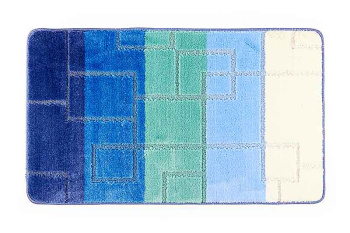 Коврик д/ванной Bombini "Silver" (60см х 100см) Нежно-голубой SLV 71 *1/40