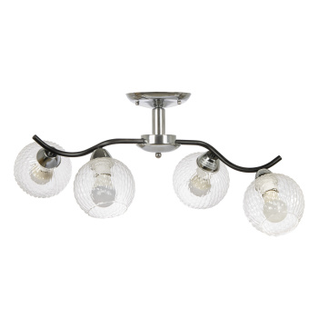 Люстра 07624-0.3-04 CR+BK Е27 60Вт S=24м2  *1/4