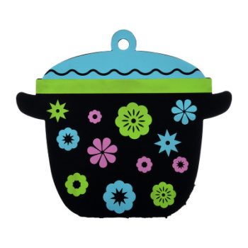 яяяПодставка под горячее силикон.  "Кастрюлька" 19,5*16,5см Marmiton (17206)  *1/24/144