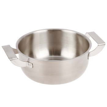 Кастрюля нерж. "АМЕТ" "Дачная" 1,0л d16см, выс.7,1см, d дна 13см Металл.кр. 1с812  (Аша)  *1/6