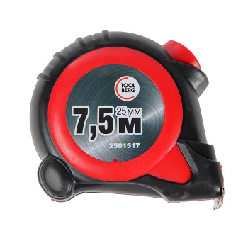 Рулетка 7,5м х25мм резиновый корпус "автостоп" PQT (арт.2501517) *1/12/60