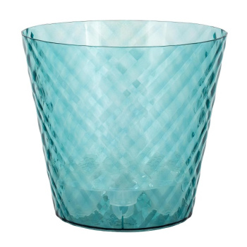 Кашпо пластм. "Manhattan Cristallo" 1,6л d верха 160мм h146мм со вставкой Изум.вода IG671110100*1/20 Кашпо пластм. "Manhattan Cristallo" 1,6л d верха 160мм h146мм со вставкой Изум.вода IG671110100*1/20