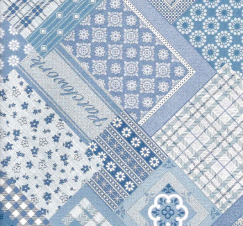 Клеёнка на нетканой основе "Мажор" "Пэчворк" синий шир.1,35м 627/1 "Колорит" *20