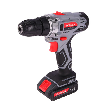 Дрель-шуруповерт 12В 2скор.0-400/0-1490об/мин 32Нм 2,2Ач 1ч 2аккум LI-ION ДА-12/2 Ли ПОБЕДА