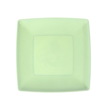 Тарелка пластм. мелкая квадр.190х190мм Салатный матовая арт.wtc-631 ("Новороссийск") *1/36