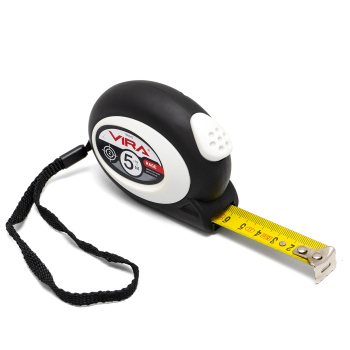 Рулетка 5м х19мм резино-пластик.корп. стальная лента автостоп арт.100043 VIRA RAGE *1