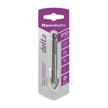 Сверло по стеклу/керамике 12,0мм (1шт) RB Delta (арт.676012) *6/24