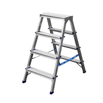 Стремянка алюминиевая 2-х сторонняя 4 ступени, выс.верхн. площ.0,86м 38825-04 "СИБИН" *1